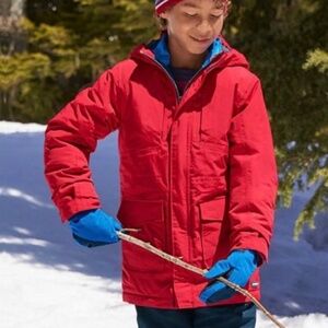 Lands' End Red Ski Jacket with Hood